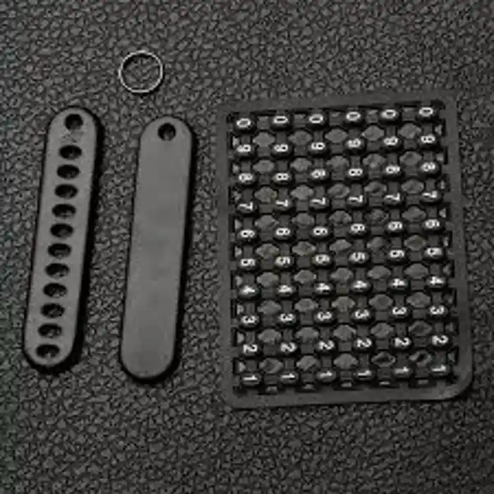 Anti-Lost Car Key Pendant Split Rings Keychain Phone Number Key Ring Keychain for Car and Motorbike